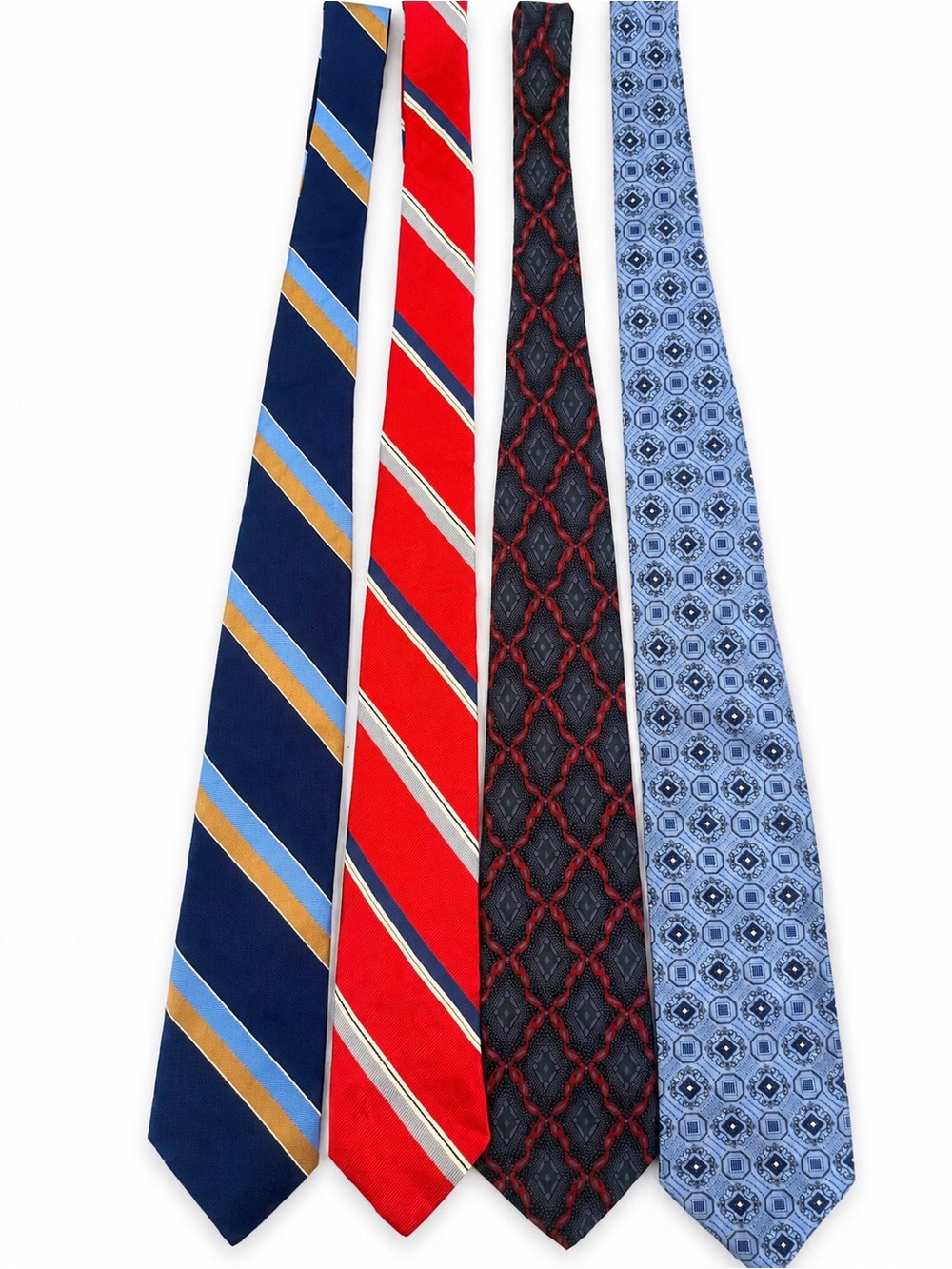 Four-Tie Set Jos. A. Bank, Armani, Dior and Brooks Brothers